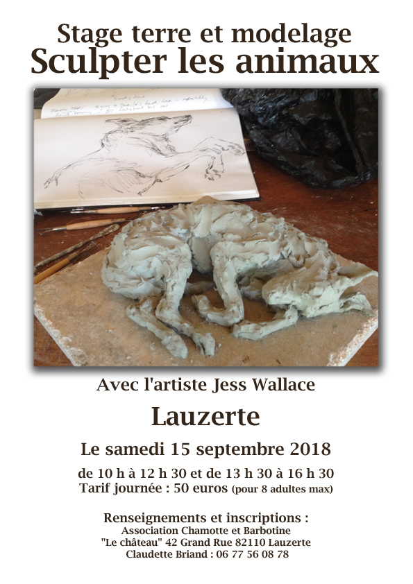 Stage Sculpter les animaux Jess Wallace72dpi